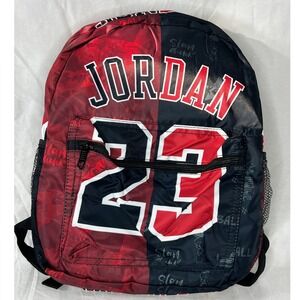 Jordan 23 backpack red black slam dunk graphic NBA basketball travel school bag